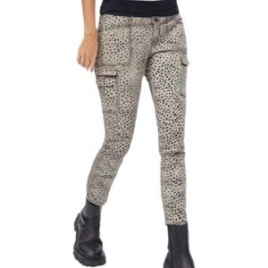 Gap Leopard Print Cargo Pants in Gray Size 25 Waist